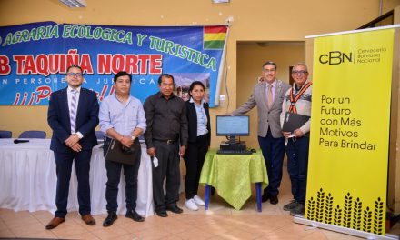 CBN dona equipamiento para mejorar la seguridad vial e impulsar la tecnológia de la OTB Taquiña Norte